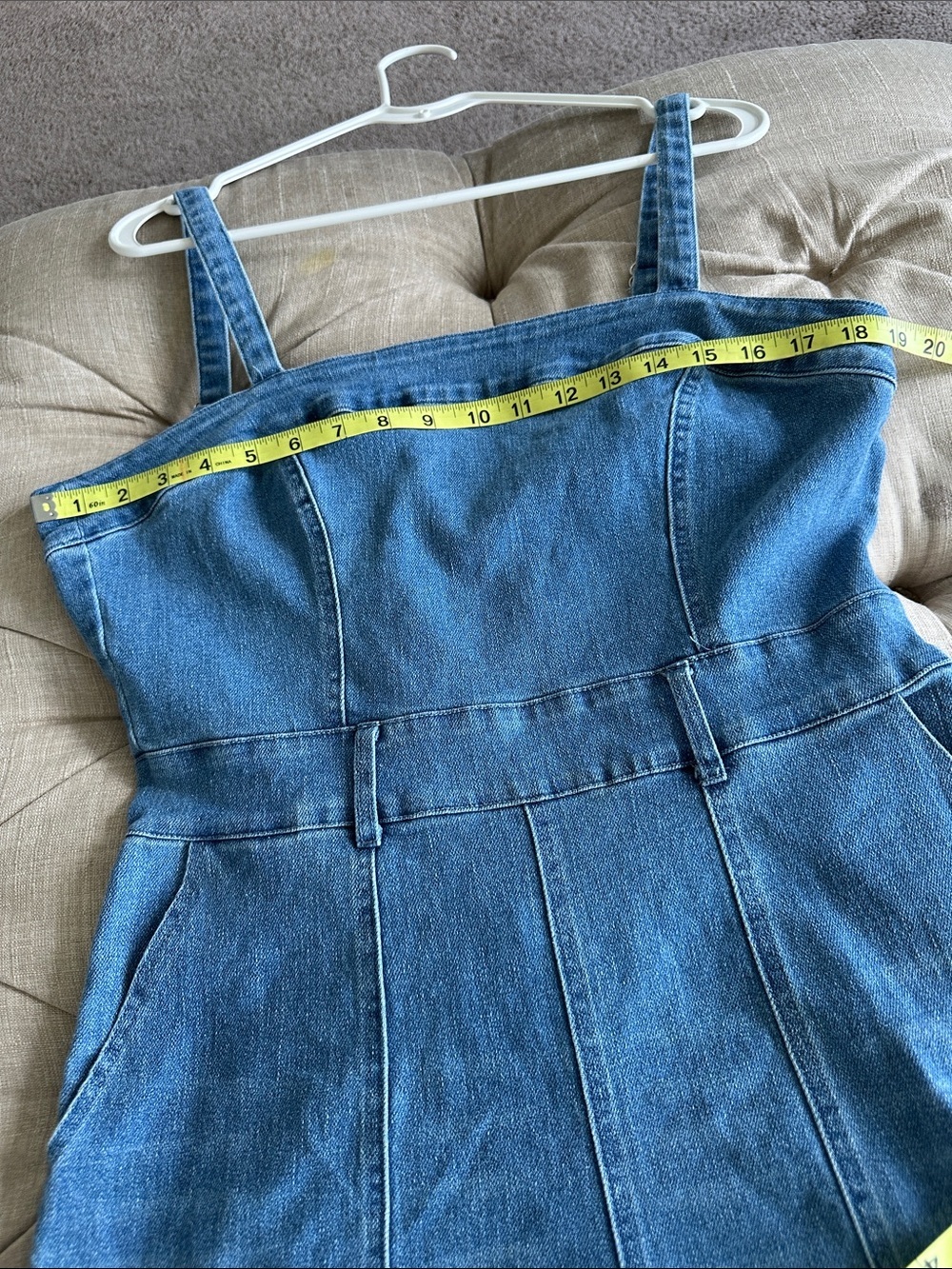 So Me Denim Wide-Leg Jumpsuit in Blue - Picture 8 of 10